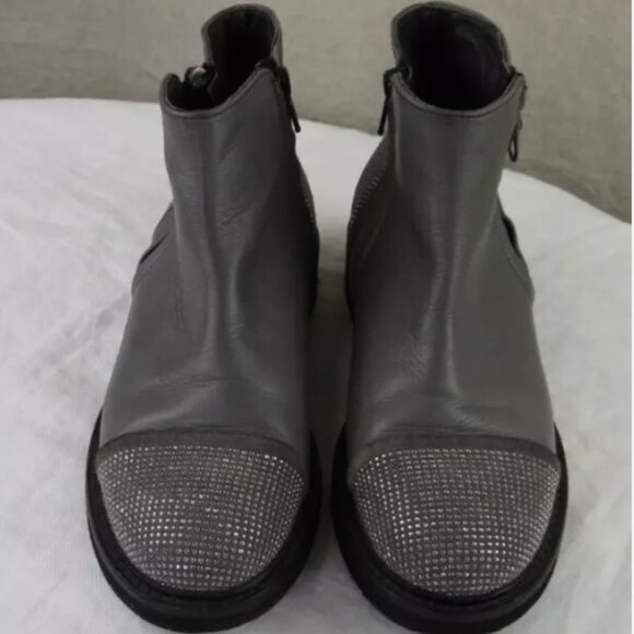 handmade Italy Designer leather/ Studded boots 11.5, 12 - Picture 3 of 6